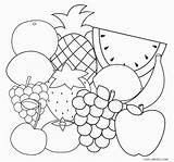 Obst Ausmalbilder Fruta Coloriage Cool2bkids Sheets sketch template