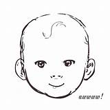 Baby Face Cartoon Drawing Draw Drawings Cute Boy Faces Head Sketch Easy Babys Clipart Cliparts Babies Clip People Steps Curl sketch template