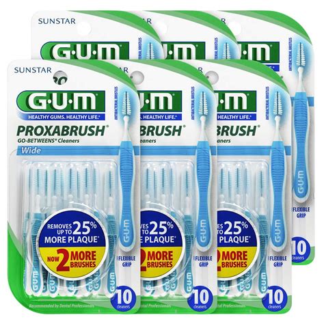 gum proxabrush  betweens interdental brushes wide  count pack