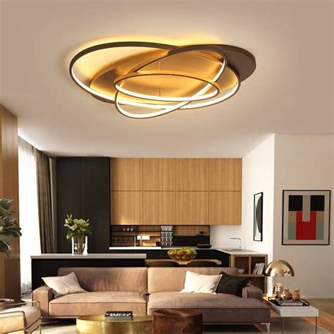 luxury modern led ceiling lamp coffee  white color led lamp