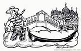 Venice Adults Italie Gondola Coloringhome Coloriage Visiter sketch template