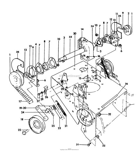 bunton bobcat ryan     midsize parts diagram  gear box drive