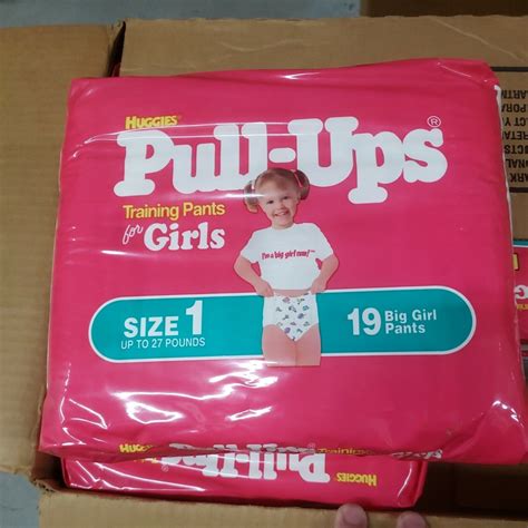 Vtg Huggies Pull Ups Training Pants For Girls Sz 1 Up To 27lbs Sealed