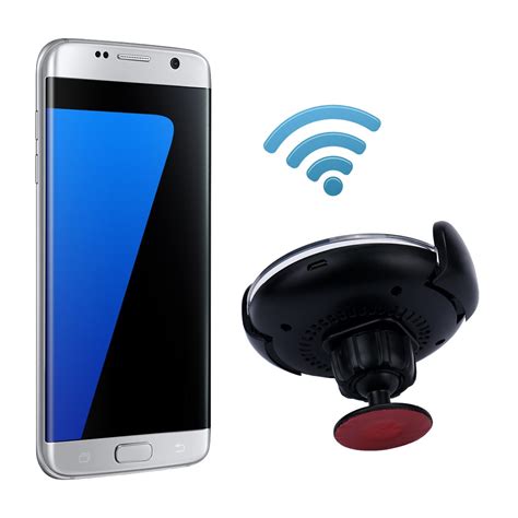 qi wireless charger charging car mount holder  samsung galaxy   mobile phone chargers