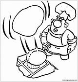 Pancake Coloring Pages Cooking Color Getdrawings Getcolorings Printable Drawing sketch template