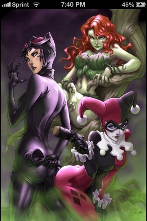 poison ivy catwoman harley quinn superhero
