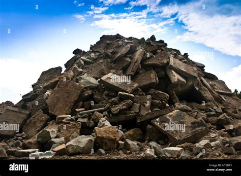 pile  rubble stock photo alamy