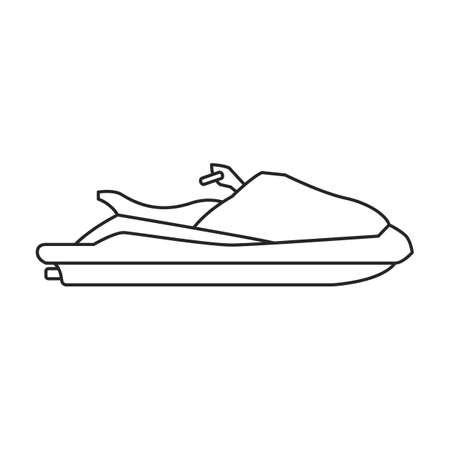 vecteur de jet ski vector outline icon id image libre de