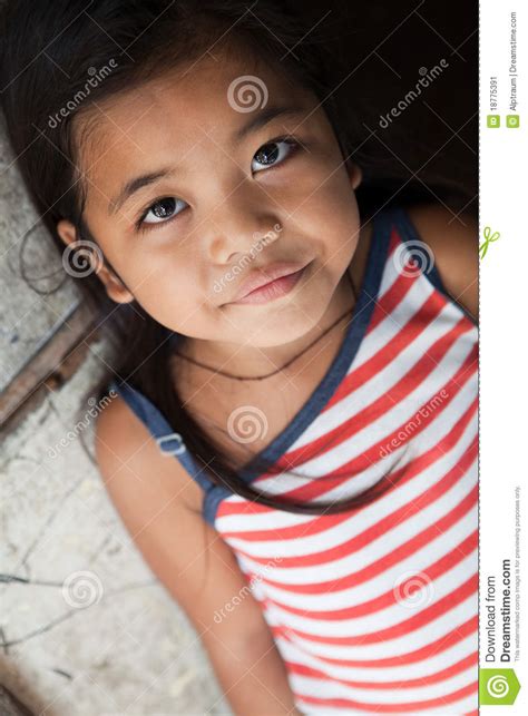 pretty philippine girl portrait stock image image 18775391