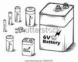 Battery Labeled sketch template