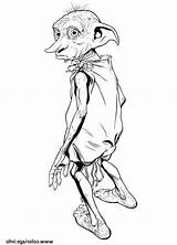 Dobby Elf Jecolorie sketch template