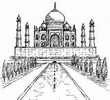 Coloriage Mahal Coloring Taj Monuments Sketch Gif India Architecture Celebres Drawing Pages Printable Choose Board Books sketch template