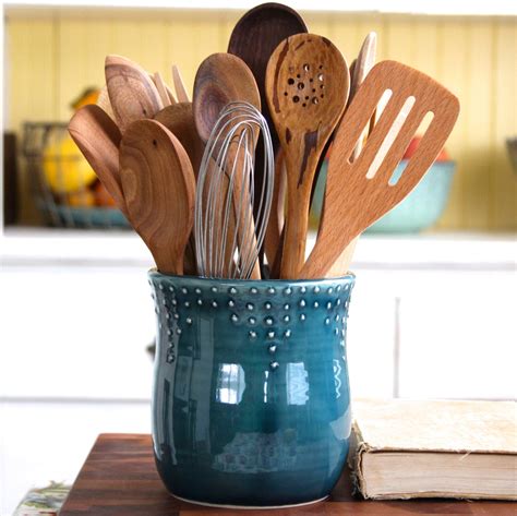 large kitchen utensil holder handmade  color choices