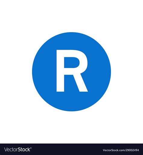 registered trademark symbol isolated  white vector image