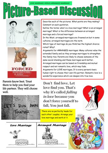 Arranged Marriage Vs Love Marriage Teaching Resources