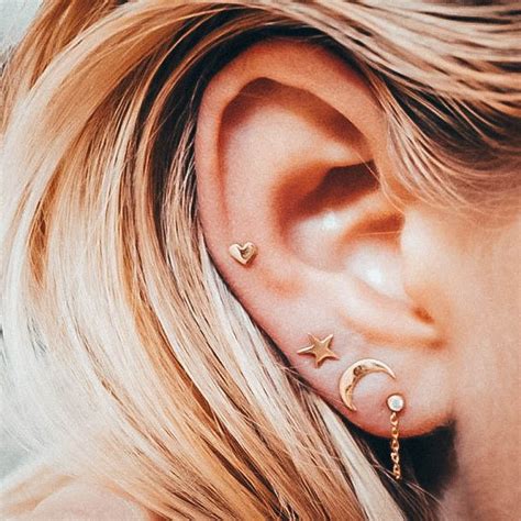 top 50 best cute ear piercing ideas for girls pretty delicate earrings