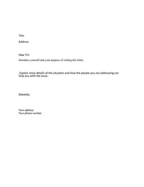 letter writing template business letter template cover letter
