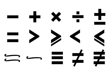 math symbols vector art icons  graphics