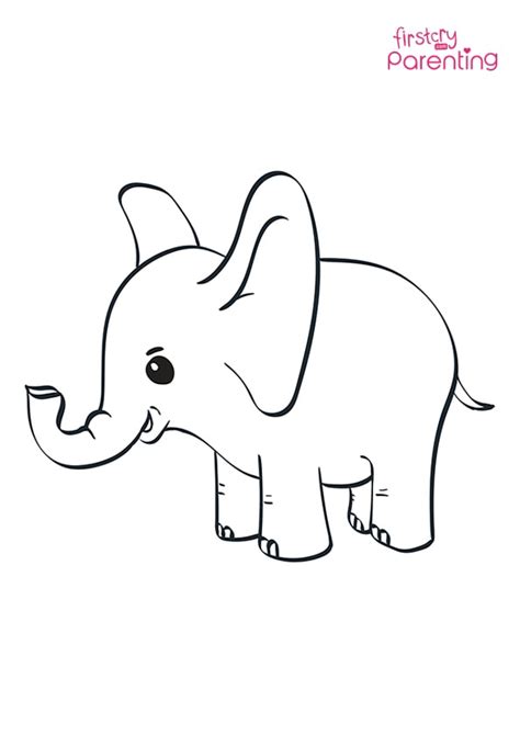 printable elephant coloring pages  kids elephant coloring page