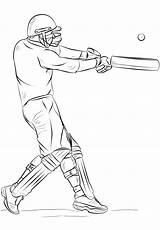 Cricket Coloring Colouring Pages Drawing Bat Player Printable Outline Clipart Template Badminton Kids Sports Sheet Game Sketch Color Getdrawings Templates sketch template