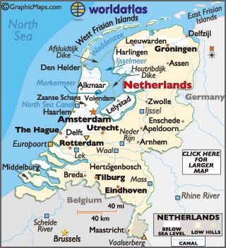 netherlands map geography  netherlands map  netherlands worldatlascom