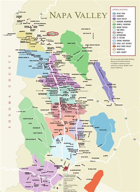 study wine map  napa valley wineries wine country vacations