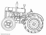 Tractor Coloring Old Pages Kids Printable Color Print sketch template