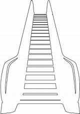 Escalator Silhouettes Outline sketch template