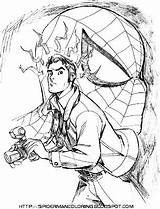 Coloring Parker Peter Pages Spiderman Color Getcolorings sketch template