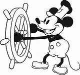 Mickey Mouse Steamboat Willie Clipart Disney Clipartkid Vintage Retro sketch template