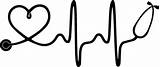 Stethoscope Enfermera Heartbeat Ekg Printer Grumpy sketch template