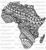 Colouring Afrique Africain Printable Zen Afrikaans Malvorlagen Alsh Africains sketch template
