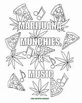 Coloring Weed Pages Marijuana Adult Leaf Cannabis Munchies Music Printable Pot Drawing Step Plant Getdrawings Popular Zoom Etsy Coloringhome sketch template