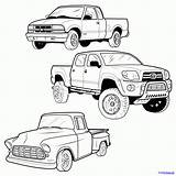 Truck Pickup Draw Step Drawing Trucks sketch template