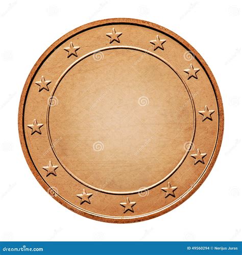 bronze coin isolated   white background stock photo image