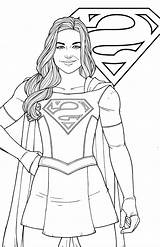 Supergirl élégant sketch template