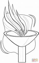Olympic Coloring Pages Olympics Games Torch Medal Podium Getdrawings Drawing Comments Print sketch template