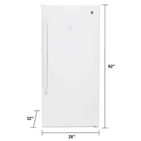 Ge Garage Ready 14 1 Cu Ft Frost Free Upright Freezer White In The