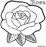 Coloring Rose Color Pages Drawing Roses Flores Print Book Drawings sketch template