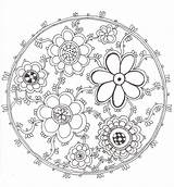 Mandala Coloring Pages Flower Adult Drawing Pattern Pretty Kids Printable Choose Board sketch template