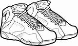 Jordan Air Coloring Printable Pages Shoes Kids Categories sketch template