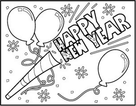 happy  year  coloring pages  drawings  year coloring