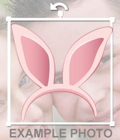 sticker  put  rabbit ears   photo