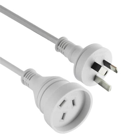 mains power extension lead cord standard australian au  pin plug custom length color saa