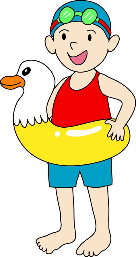 cartoon swimming images clipart
