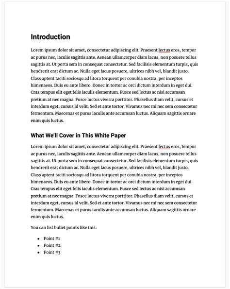 white paper outline format