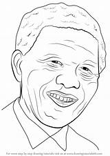 Mandela Nelson Draw Step Drawing Face Gandhi Mahatma Tutorials Portrait Pages Politicians Coloring Printable South Make Drawingtutorials101 Democracy African Learn sketch template
