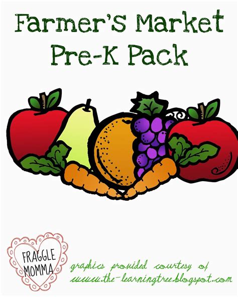 farmers market  printable pack  preschool printables