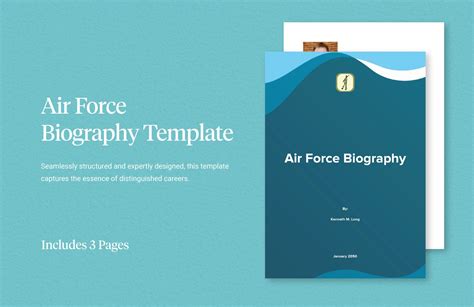 air force biography template  word  google docs