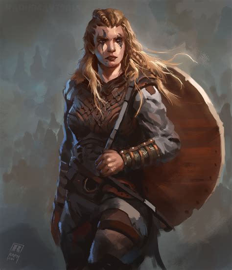 female viking warrior   raphart  deviantart